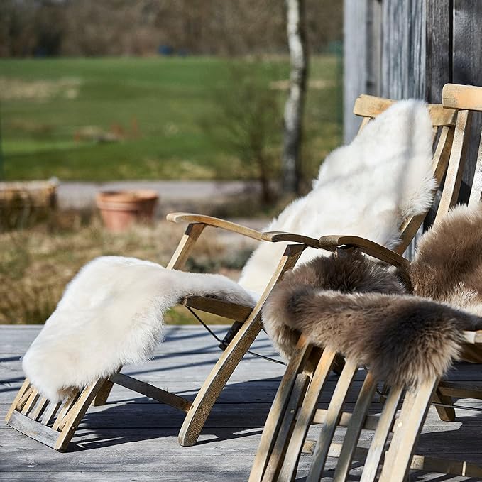 Real Sheepskin Rug 2x6 ft | Sheepskin Rugs for Living Room and Sofa | Bedside Rugs for Bedrooms | Large Fluffy Rug is Breathable & Heat-regulating in Color Beige