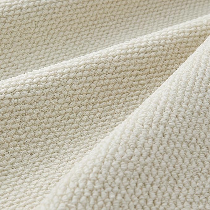 Bedsure 5x7 Faux Wool Area Rugs for Living Room, Machine Washable Carpet, Non-Slip Backing, Pet Friendly Throw Rug for Bedroom Dining Room, Linen