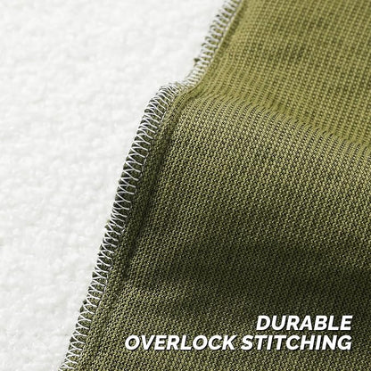 FUTEI Olive Green Throw Pillow Covers 20x20 Inch Set of 2,Furry Faux Fur Teddy Boucle Textured Cushion Covers,Soft Fluffy Decorative Pillow Case,Home Decor for Couch Bed Living Room Office Car
