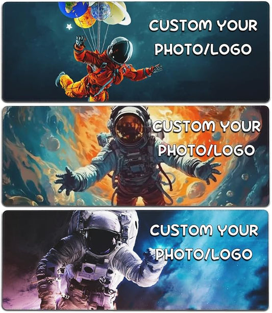 Custom Mouse Pad, Personalized Mouse Pad with Your Photo Text Logo, Customized Non-Slip Mousepad for Home Office and Computer Gaming Desk