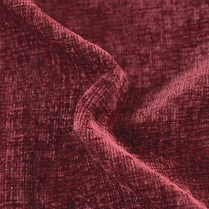 CaliTime Christmas Throw Pillow Covers Decorative 16 X 16 Inches Pack of 2 Cotton Thread Stitching Edges Solid Dyed Soft Chenille Cushion Cases for Couch Sofa Bed Living Room Farmhouse Burgundy