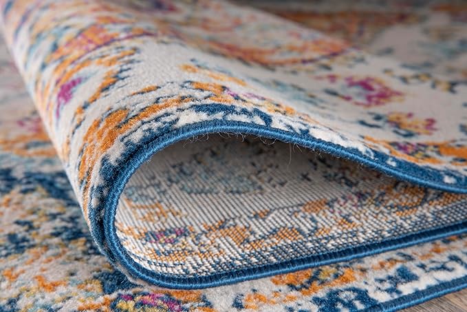 Rugshop Vintage Distressed Bohemian Area Rug for Living Room,Bedroom,Hallway Kitchen Entryway – Vibrant Multi-Color Tribal Design, 2'7" x 6'