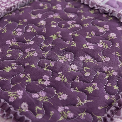 HoneiLife Queen Quilt Bedding Sets - Floral Quilt Bedding Sets 3-Piece 90x96, Reversible Bedspreads Patchwork Coverlet Nostalgic Bedding Set All Season Quilts