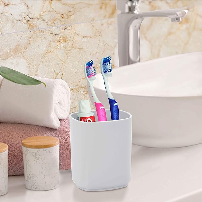 Acrimet Jumbo Pencil Holder, Pen Cup, Caddy Super-Sized Desktop Organizer for Students, Artists and Professionals (Plastic) (White Color)