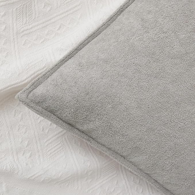 Kevin Textile 14x36 Inch Long Lumbar Cover 1 Pack Soft Boucle Textured Decorative Waterproof Rectangle Cushion Elegant Accent Pillows for Couch Sofa Chair Bed Home Decor Indoor Outdoor Light Grey