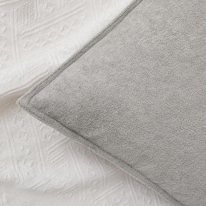 Kevin Textile 14x36 Inch Long Lumbar Cover 1 Pack Soft Boucle Textured Decorative Waterproof Rectangle Cushion Elegant Accent Pillows for Couch Sofa Chair Bed Home Decor Indoor Outdoor Light Grey