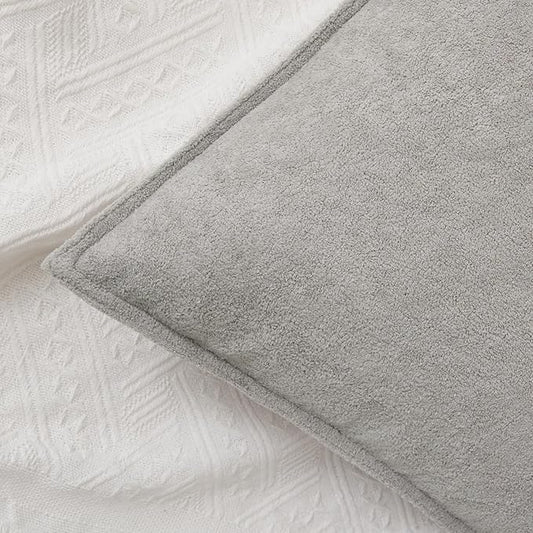 Kevin Textile 14x36 Inch Long Lumbar Cover 1 Pack Soft Boucle Textured Decorative Waterproof Rectangle Cushion Elegant Accent Pillows for Couch Sofa Chair Bed Home Decor Indoor Outdoor Light Grey