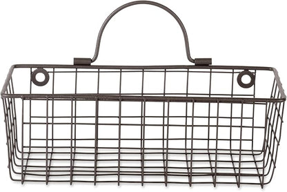 DII Farmhouse Vintage Décor, Wire Wall Basket, Small, Bronze, 2 Piece