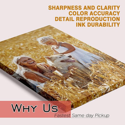 GMissT Canvas Prints With Your Photos - Personalized Pictures On Canvas Custom Poster for Home Decor - Floating Frames & Gift Wrapping Available