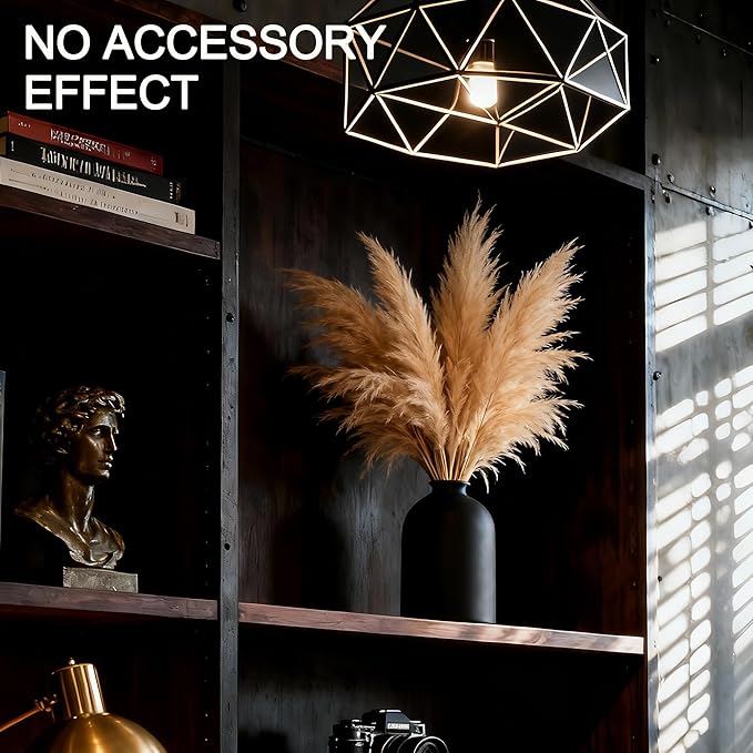 Flower Vase Home Decor,Black Vases for Centerpieces Living Room,Small Vases for Flowers Metal Matte (8.6in Tall) Pampas Grass Vase for Coffee&Console Dining Entryway Tables Decorative vase