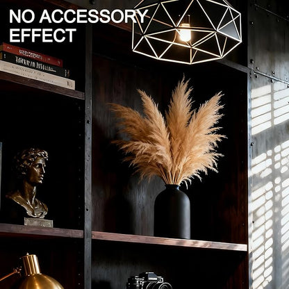 Flower Vase Home Decor,Black Vases for Centerpieces Living Room,Small Vases for Flowers Metal Matte (8.6in Tall) Pampas Grass Vase for Coffee&Console Dining Entryway Tables Decorative vase