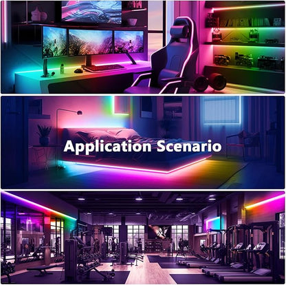 DAYBETTER 100ft Smart IC WiFi LED Strip Lights, Work with Alexa and Google Assistant, BGRIC LED Lights App Control Segmented DIY Multiple Colors, Color Changing Music Sync for Bedroom Decor (1 Roll)