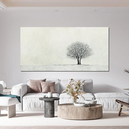 Canvas Wall Art Decor Large Wall Art Pictures for Living Room Canvas Modern Art Wall Decor Black and White Wall Art Decor Minimalist Tree Wall Art Prints Art Work for Home Office Wall Decor 29" X 58"