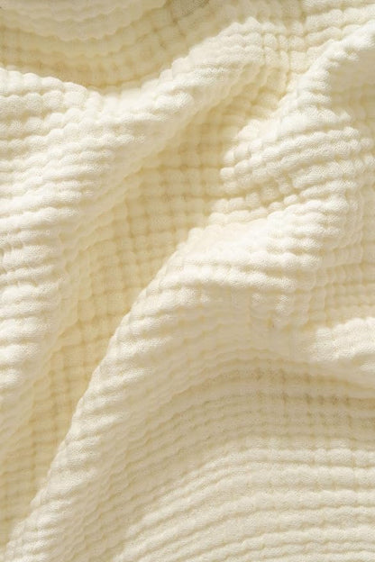 Muslin Blanket - Pure 100% Turkish Cotton Airy Soft Light Versatile Gauze Throw Blanket for Bed, Couch, Sofa (Natural, California King Size (95" x 125" inch))