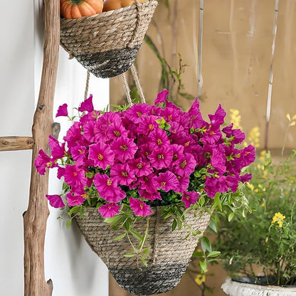 Artificial Silk Flowers for Outdoor Decoration,12 Bundles Faux Flowers Colorful Morning Glory with Eucalyptus Fake Plants Greenery UV Resistant for Outside Front Door Planter Porch Patio Yard