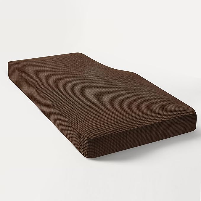 Hokway Stretch Chaise Cover Individual Couch Cushion Slipcovers Reversible Cushion Protector Slipcovers Sofa Cushion Protector Covers (Chaise Cover, Chocolate)