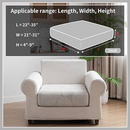 Couch Covers for Sectional Sofa, Washable Stretch Soft Sofa Cushion Covers L Shape Sofa Slipcovers Anti Slip Furniture Decor Protector for Pets (1PC Chair Cushion Cover,Light Gray)