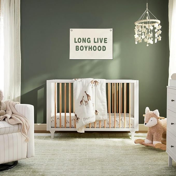Canvas Banner Hanging Flag Banner for Nursery and Playroom Wall Décor for Kids Trendy Room Décor for Boys and Girls (Boyhood-olive)