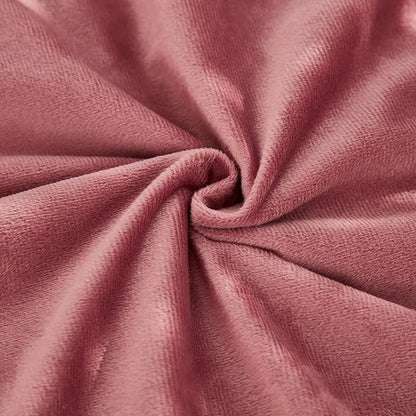 JAUXIO Diamond Pinch Pleated Crystal Velvet Pillowcases 2 Pack Solid Pintuck Throw Cushion Cover for Home Decor Hidden Zipper Closure (Dusty Rose, King)