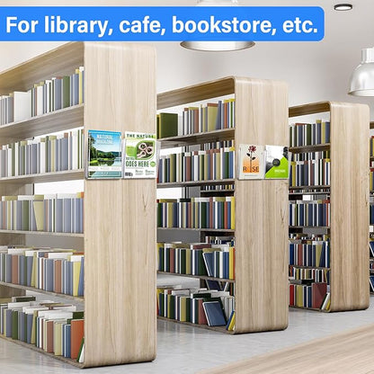 Ripeng 12 Pack Brochure Holder Wall Mount 6x9 Inch Clear Acrylic Flyer Holder Magazine Pamphlet File Display Stand Plastic Wall Organizer for Literature Mail Paper document Rack Display