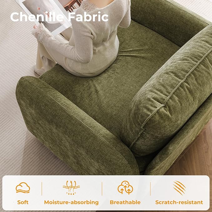 135'' Modular Sectional Sofa with Seats Storage, Oversized U Shaped Couch for Living Room,4-Seater Comfy Cloud Couches with Deep Seat,Movable Ottoman,2 Throw Pillow,Chenille,Green