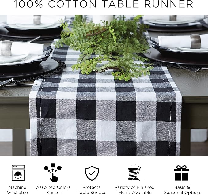 DII Variegated Tabletop Collection, Table Runner, 13x72, Mediterranean