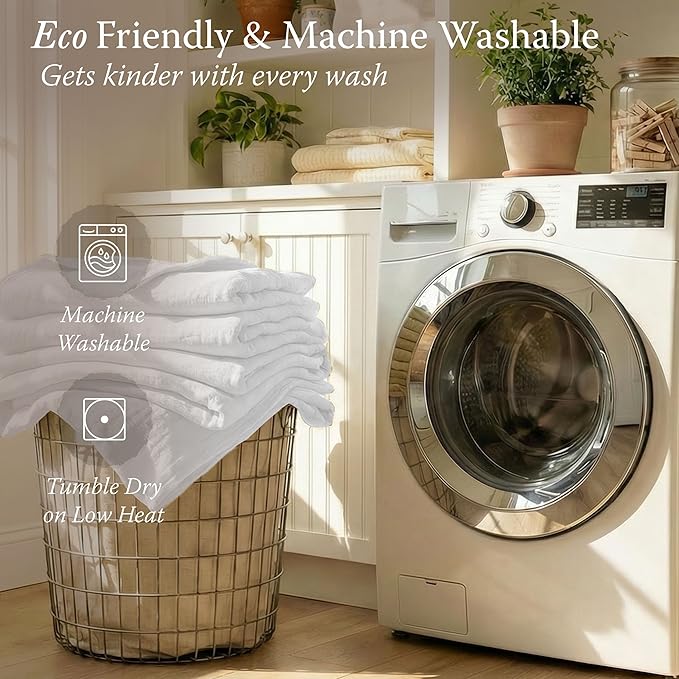 Threadmill Summer Queen Size Blanket| 4 Layer Cotton Gauze | Lightweight, Breathable, and Cozy for All Seasons | Versatile Muslin Blanket for Couch, Bed | White