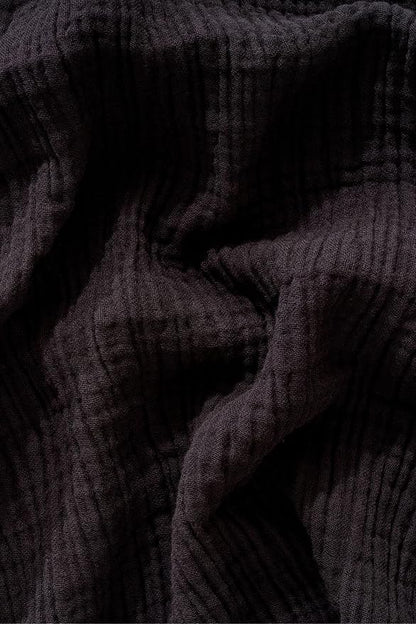 Muslin Blanket - Pure 100% Turkish Cotton Airy Soft Light Versatile Gauze Throw Blanket for Bed, Couch, Sofa (Black, California King Size (95" x 125" inch))