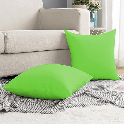 Upgrade Your Bedding Experience with The Made of 100% Cotton Pillow Cases 2 Pack Standard Pillowcases 20" x 26" Size fits Standard Pillows. Envelope Closure Parrot Green