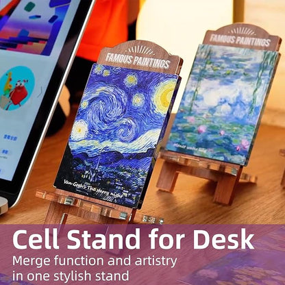 Creative Masterpiece Painting Board Phone Stand for Stylish Desktop Display – Complete Set of Acrylic Decorations, Ideal Gift Option! (Transparent - Motivational Message)