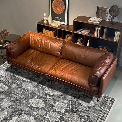 RUGSURE Washable Area Rugs - Perfect for Living Room, Bedroom, Kids Room, Nursery - Stain & Water Resistant Non-Slip, Pet & Child Friendly, Vintage Tribal Area Rugs (Grey, 6' x 9')
