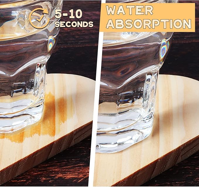 12 Pieces Unfinished Wood Coasters, GOH DODD 4 Inch Wooden Blanks with Non-Slip Pads for Laser Engraving Wood Burning Staining Painting Decoupage Housewarming Gifts Wedding Crafts Education, Heart