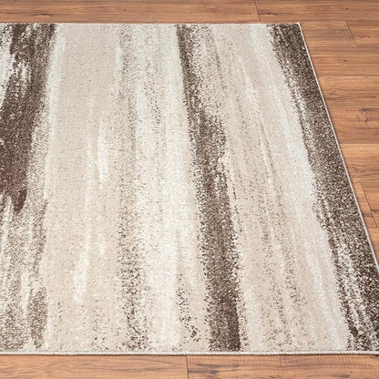 LUXE WEAVERS Rug Modern Area Rug Stain Resistant, Brown/Size 6x9