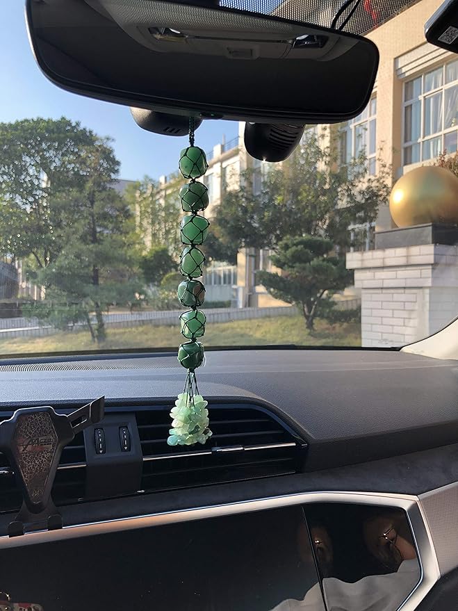 Home Decor Hanging Ornaments - Green Aventurine Gemstone Set for Feng Shui and Reiki