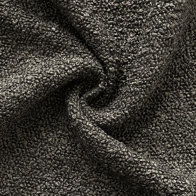 Woaboy Pack of 2 20x20 Inch Decorative Boucle Throw Pillow Covers Textured Square Pillowcaes Accent Solid Cozy Soft Cushion Covers Home Decor for Sofa Couch Living Room Home Decor,Charcoal
