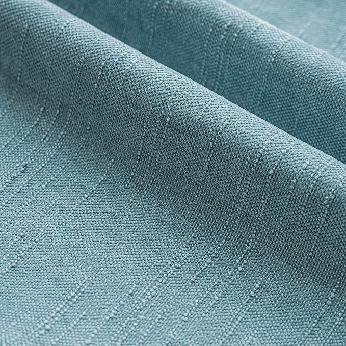 Foindtower Pack of 2 Textured Chenille Throw Decorative Pillow Covers Square Accent Solid Cushion Cover Neutral Farmhouse Pillow Case for Couch Sofa Bedroom Living Room 16x16 Inch,Light Blue