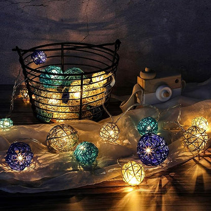 Patelai 36 Pcs Wicker Rattan Balls Decorative Balls for Vase Centerpiece Bowls Orbs Filler for Home Decor,4 Sizes