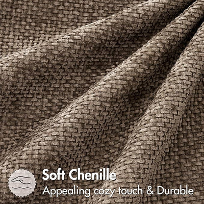 MIULEE Pack of 2 Couch Throw Pillow Covers 18x18 Inch Brown Boho Accent Decorative Pillow Covers Soft Chenille Farmhouse Cushion Covers for Home Decor Bed Sofa Living Room