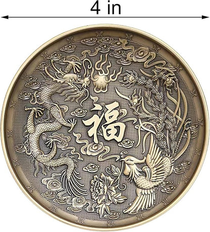 Brass Plate Incense Holder Set- 3 in 1 Incense Burner - for Smudging Bowl, Offering Bowl, Incense Burner Holder, Ash Catcher,Jewelry Dish