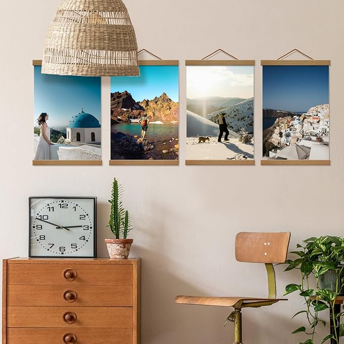 4 Pack Magnetic Picture Frames - 16x20 16x22 16x24 Poster Frame Hanger for Photo Picutre Canvas Artwork Art Print Wall Hanging