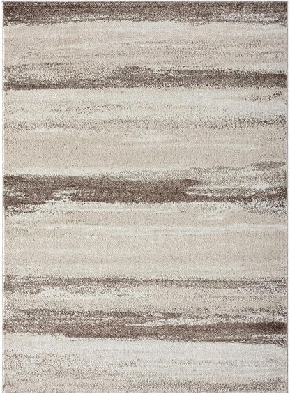 LUXE WEAVERS Rug Modern Area Rug Stain Resistant, Brown/Size 6x9