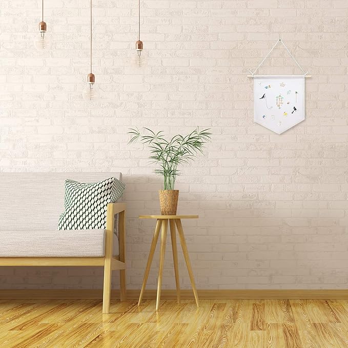 Boao 4 Pcs Boho Room Decor Hanging Decorations Pin Banner Wall Display Banners Elementary Wall Art Banner Welcome to Teacher Gift(Beige,10.6×12.2inches,Classic)