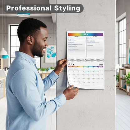 Dunwell 8.5x11" Wall Calendar 2026 (Colorful), Use January to December 2026, Hang on Wall or Use as 8.5 x 11 Office Desk Calendar