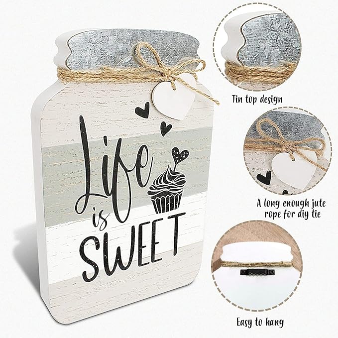 Old Shack Collection – Kitchen Wall Decor Set of 4 – Durable Kitchen Wall Art – Refined Kitchen Decor to Elevate Your Home, Crafted for Lasting Style, 8 x 5 in