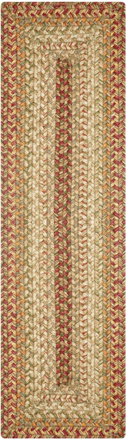 Homespice Harvest Jute Braided Stair Tread, Warm Country Decor, Set of 13, Multicolor 8x28 Rectangle Rugs for Stairs - Easy to Clean, Tightly Stitched and Durable