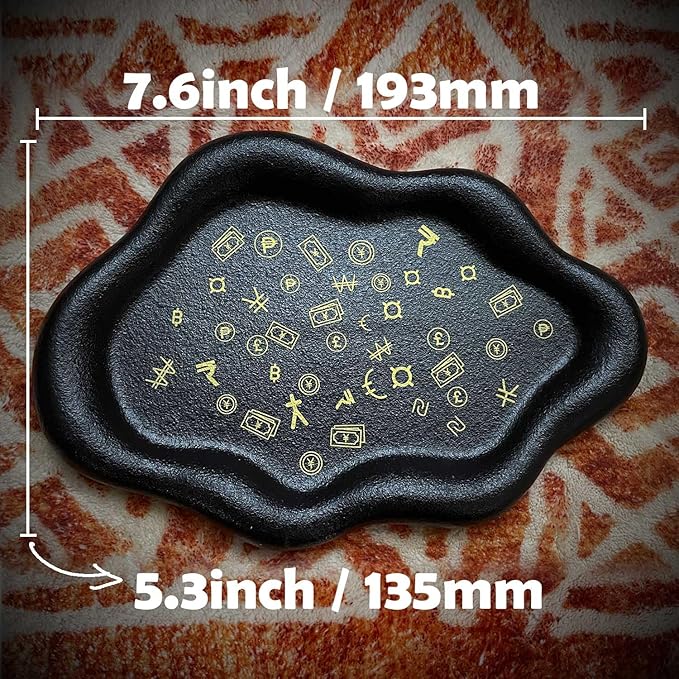J.K.Leo Exquisite Small Ceramic Jewelry Tray - Trinket Dish Evil Eye Decor, Gold Plate Ring Holder, Modern Boho Home Essentials, Perfume Organizer, Witchy, Aesthetic Room Decor (Cloud-A)