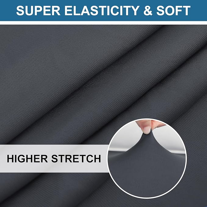 Smiry Printed Couch Cushion Covers, Stretch Soft Couch Covers for Sofa, Washable Non-Slip Sofa Slipcover Furniture Protector for Indoor and Outdoor (1 Pack, Dark Grey)