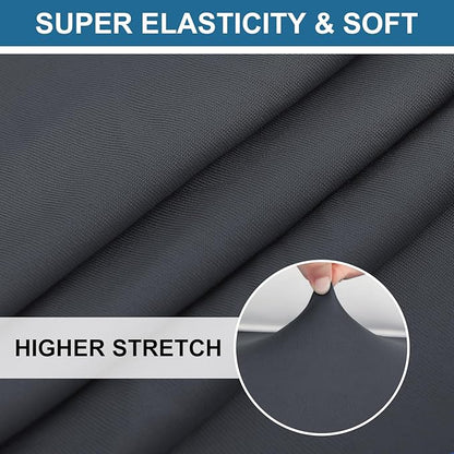Smiry Printed Couch Cushion Covers, Stretch Soft Couch Covers for Sofa, Washable Non-Slip Sofa Slipcover Furniture Protector for Indoor and Outdoor (1 Pack, Dark Grey)