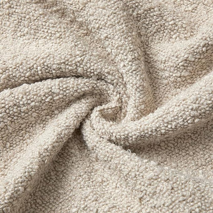 JUSPURBET 22x22 Pillow Covers Set of 2 Decorative Throw Pillow Covers Case for Couch Sofa Bed Soft Boucle Textured Cushion Covers with Hidden Zipper for Home Decor Living Room,Beige
