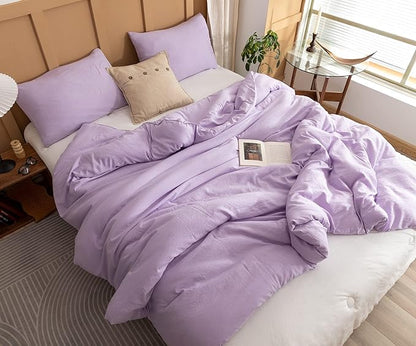 ROSGONIA Twin/Twin XL Comforter Set for College Girls Boys Lavender, 1 Purple Comforter & 1 Pillowcase Lightweight Kids Comforter Soft Dorm Bedding